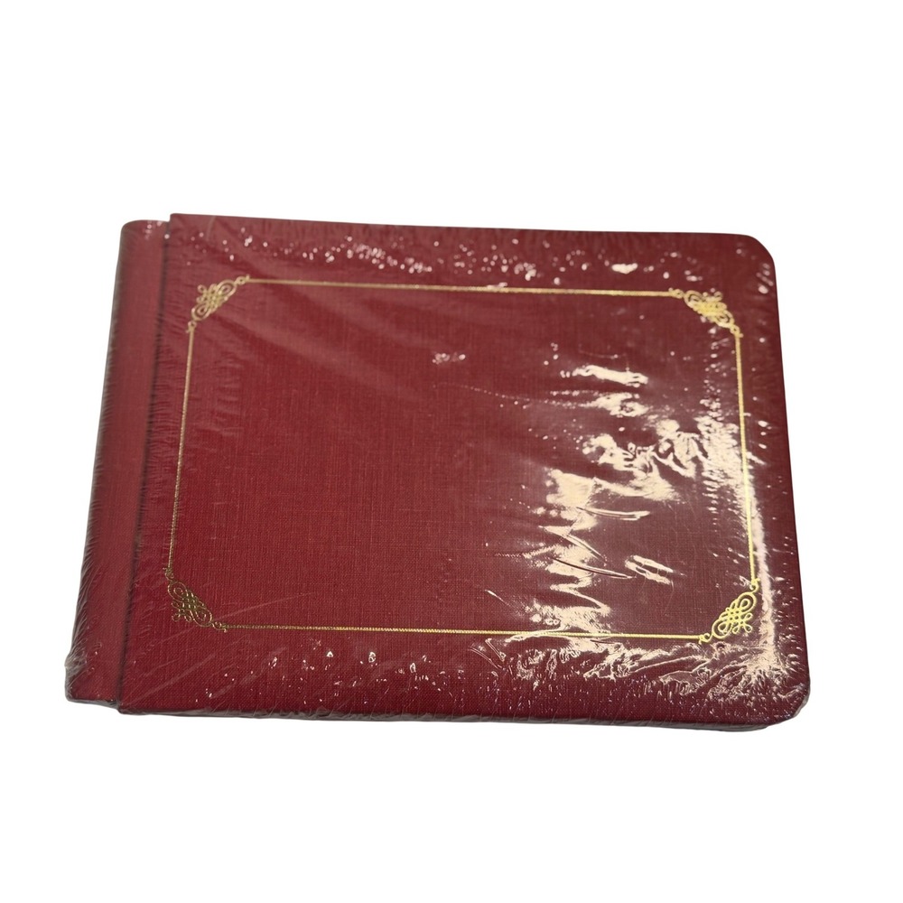 Creative Memories Scrapbook Album Maroon Red Gold Trim Small‎ 7x5 New Sealed